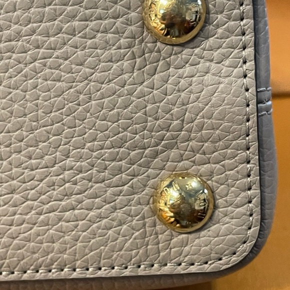 Louis Vuitton Capucine BB Taurillon Leather Iconic Bag Purse Taupe Galet Pebble - Picture 9 of 15